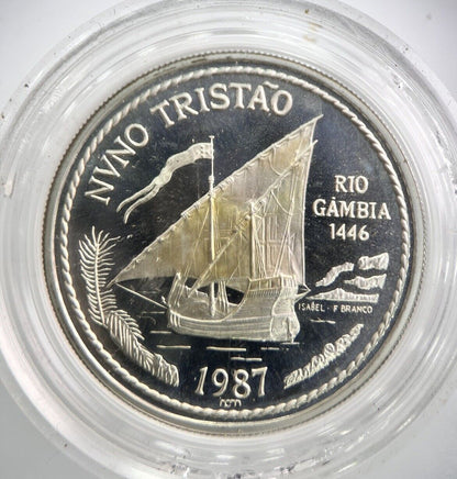 1987 Portugal 100 Escudos Explorer Nino Proof Silver Coin | a4767