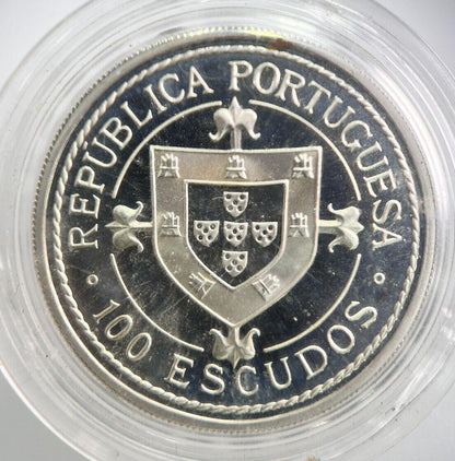 1987 Portugal 100 Escudos Explorer Nino Proof Silver Coin | a4767