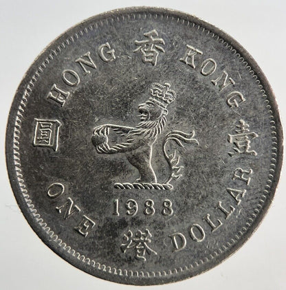 1988 Hong Kong 1 One Dollar Coin | Very High Grade