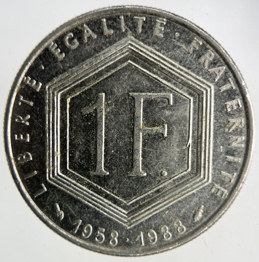 1988 France 1 Franc Coin | Fine Collectable Grade