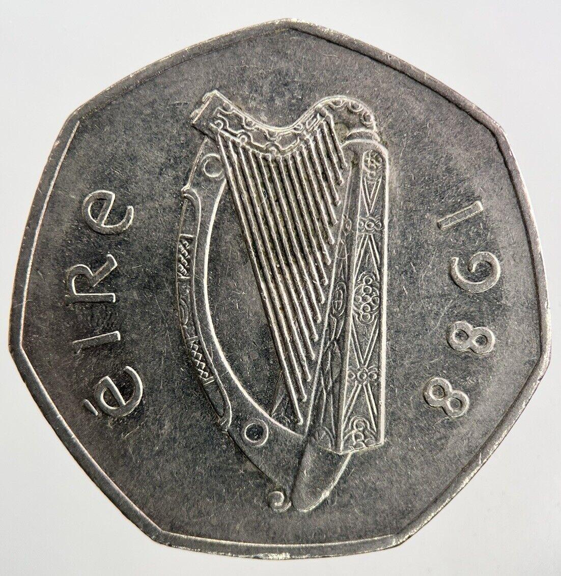 1988 Irish 50p Fifty-Pence Dublin Millennium Coin | Very High Grade