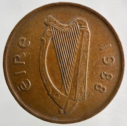 1988 Irish 2p Two-Pence Coin | Fine Collectable Grade