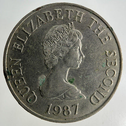 1987 Jersey 10p Ten-Pence Coin | Fine Collectable Grade