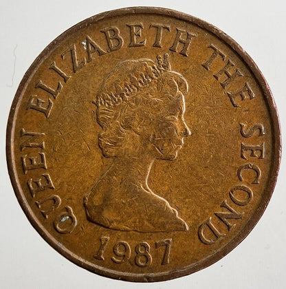 1987 Jersey 1p 1 One Penny Coin | Very High Grade | a4999