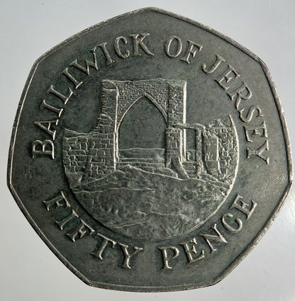 1987 Jersey 50p Fifty-Pence Coin | Fine Collectable Grade