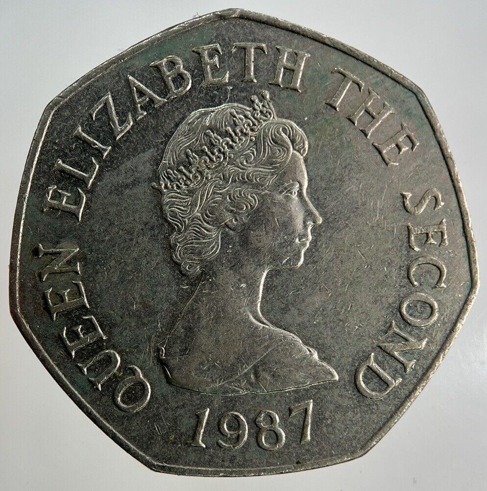 1987 Jersey 50p Fifty-Pence Coin | Fine Collectable Grade