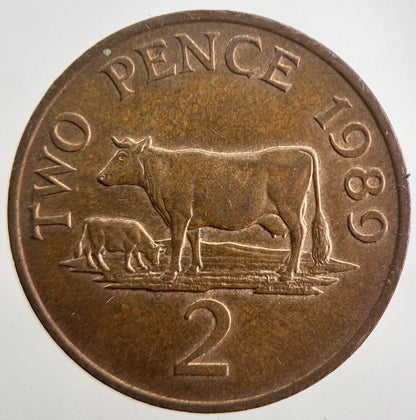 1989 Jersey 2 Two-Pence Coin | Very High Grade | a4894