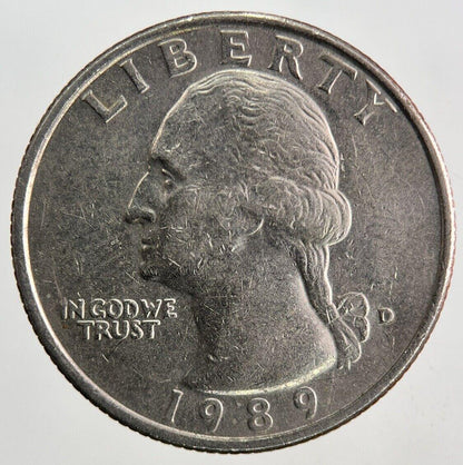 1989 US USA Quarter Dollar Coin | Fine Collectable Grade