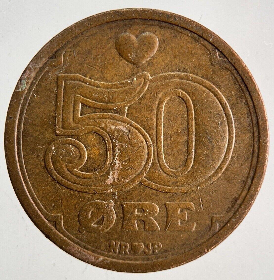 1989 Denmark 50 Ore Coin | Fine Collectable Grade