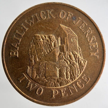 1990 Bailiwick Of Jersey 2p Two 2 Pence Coin | Fine Collectable Grade