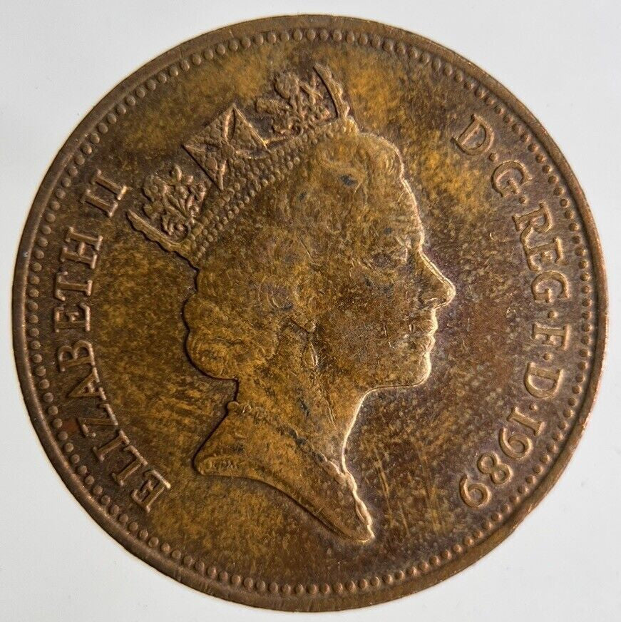 1989 Isle Of Man 2p Two 2 Pence Coin | Worn Grade