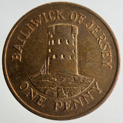 1989 Bailiwick Of Jersey 1p One 1 Pence Coin | Fine Collectable Grade