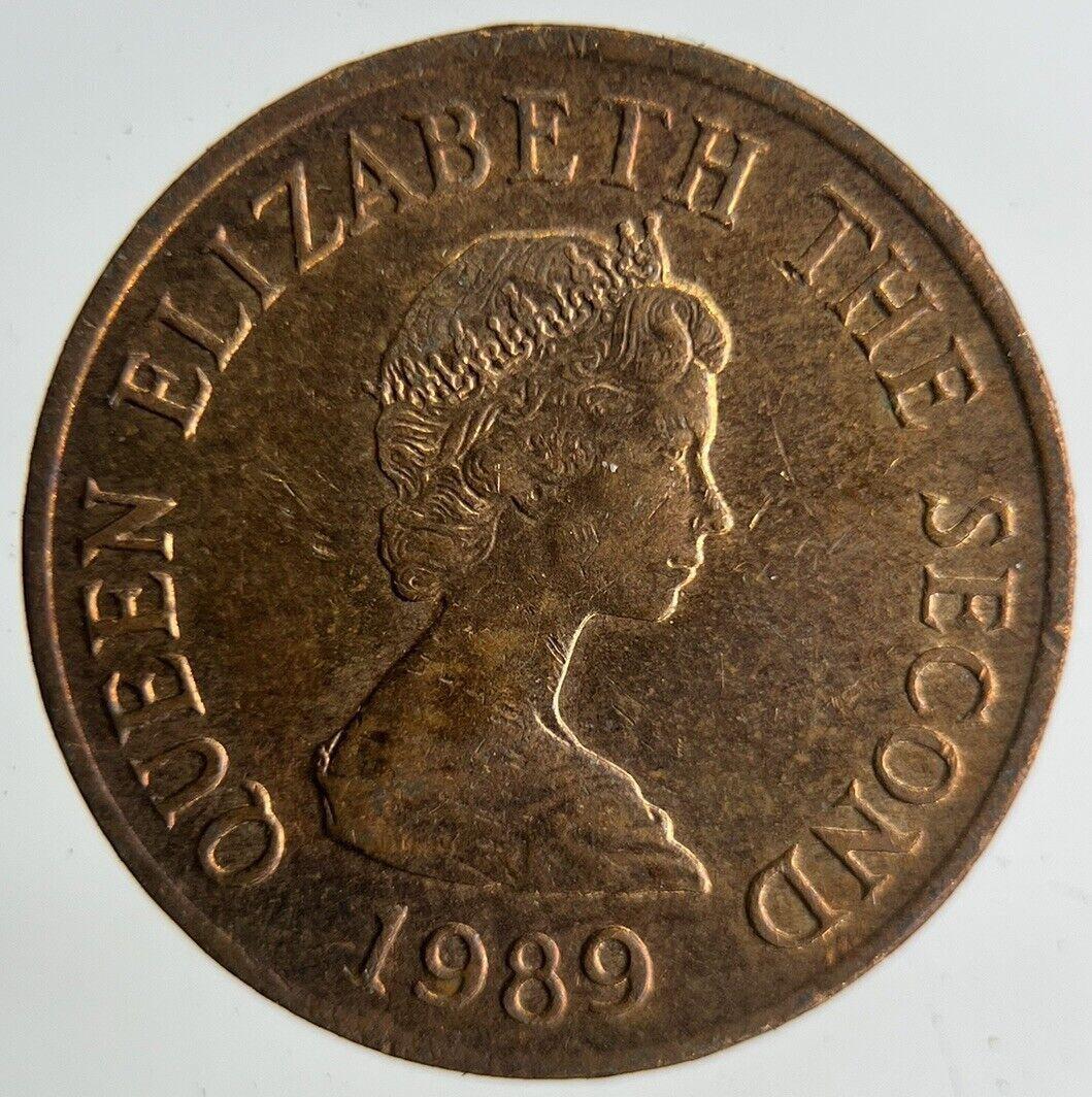 1989 Bailiwick Of Jersey 1p One 1 Pence Coin | Fine Collectable Grade