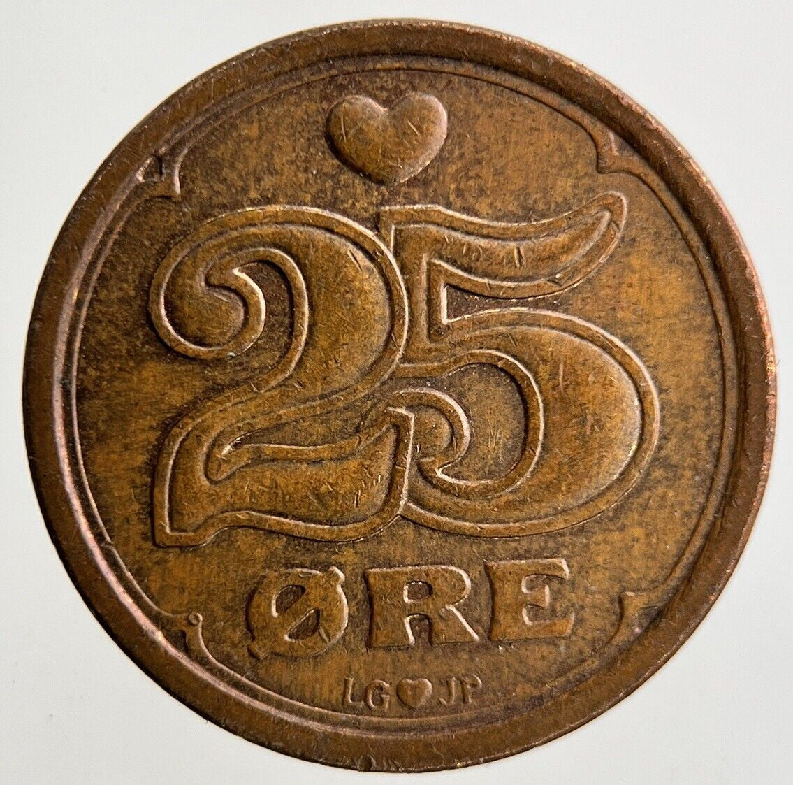 1990 Denmark 25 Ore Coin | Fine Collectable Grade