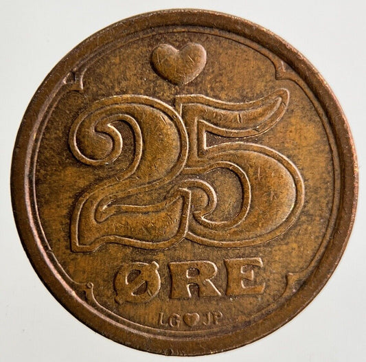 1990 Denmark 25 Ore Coin | Fine Collectable Grade
