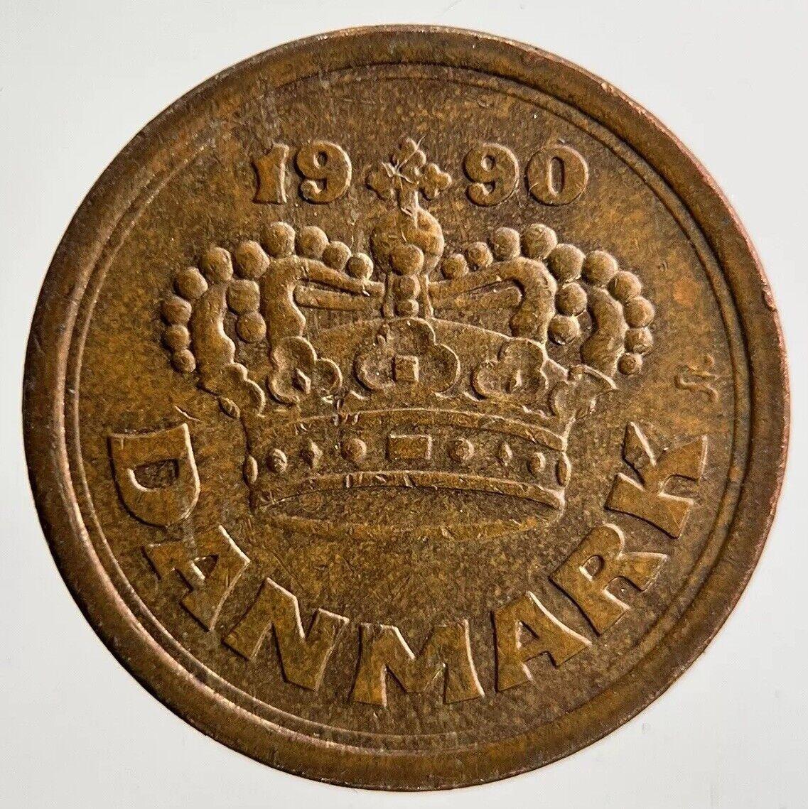 1990 Denmark 25 Ore Coin | Fine Collectable Grade