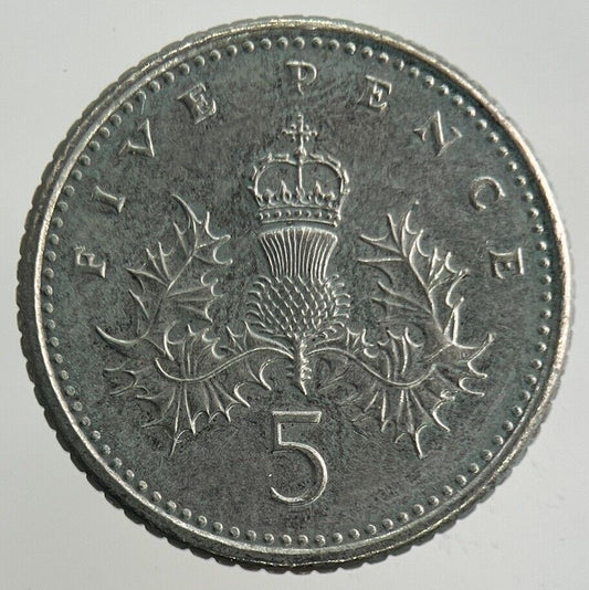 1990 Elizabeth II 2nd 5p Five-Pence Coin | Fine Collectable Grade