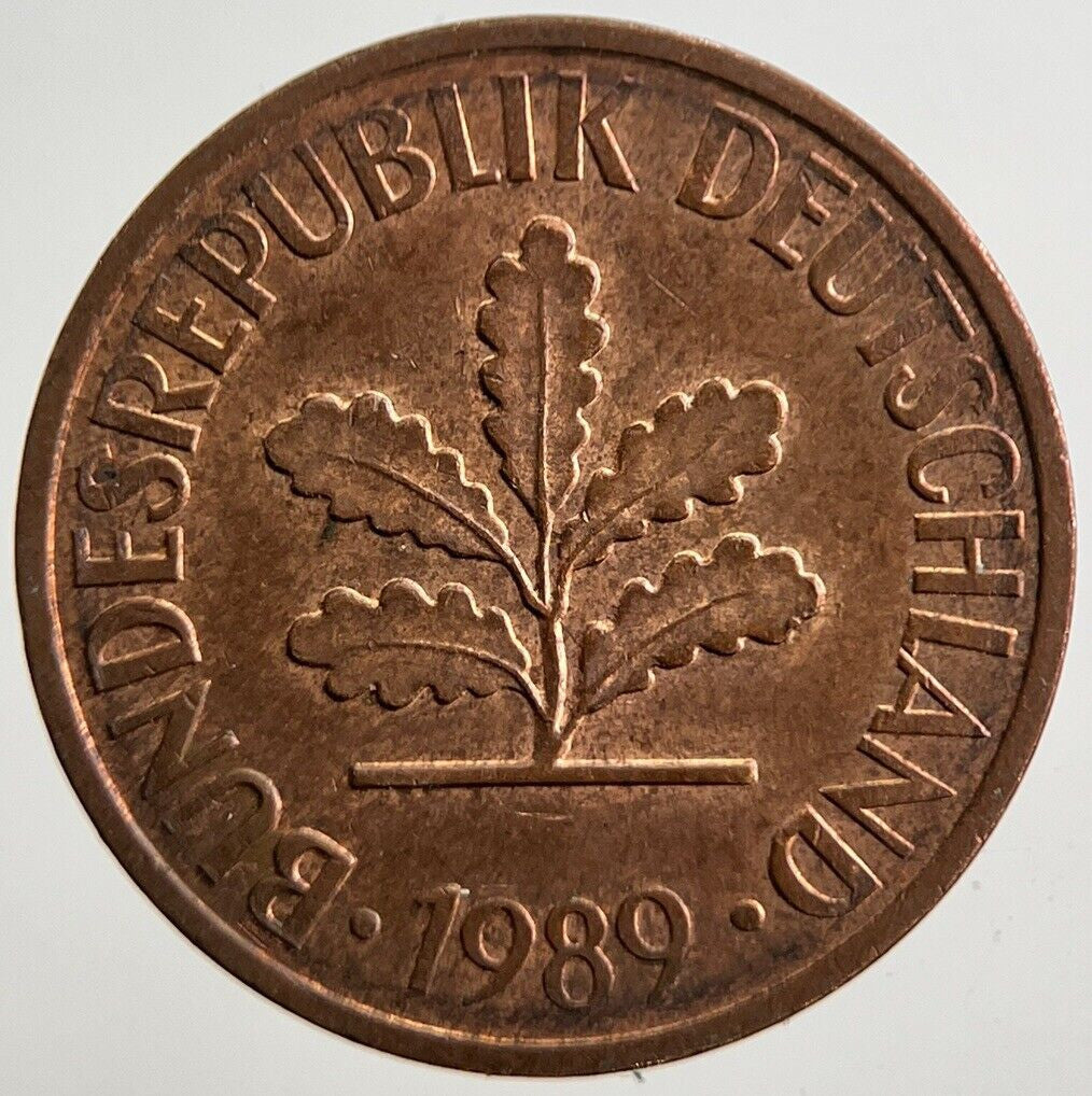 1989 Germany 2 Pfennig Coin | Very High Grade | a4950