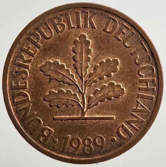 1989 Germany 2 Pfennig Coin | Very High Grade | a4950