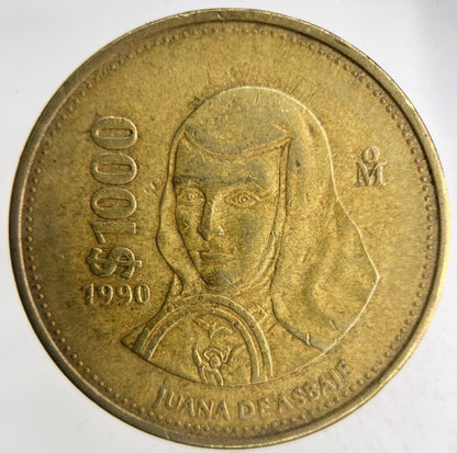 1990 Mexico 1000 Pesos Coin | Very High Grade