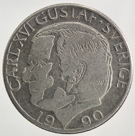 1990 Sweden 1 Krona Coin | Very High Grade
