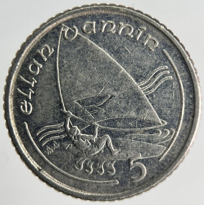 1990 Isle Of Man 5p Five 5 Pence Coin | Fine Collectable Grade