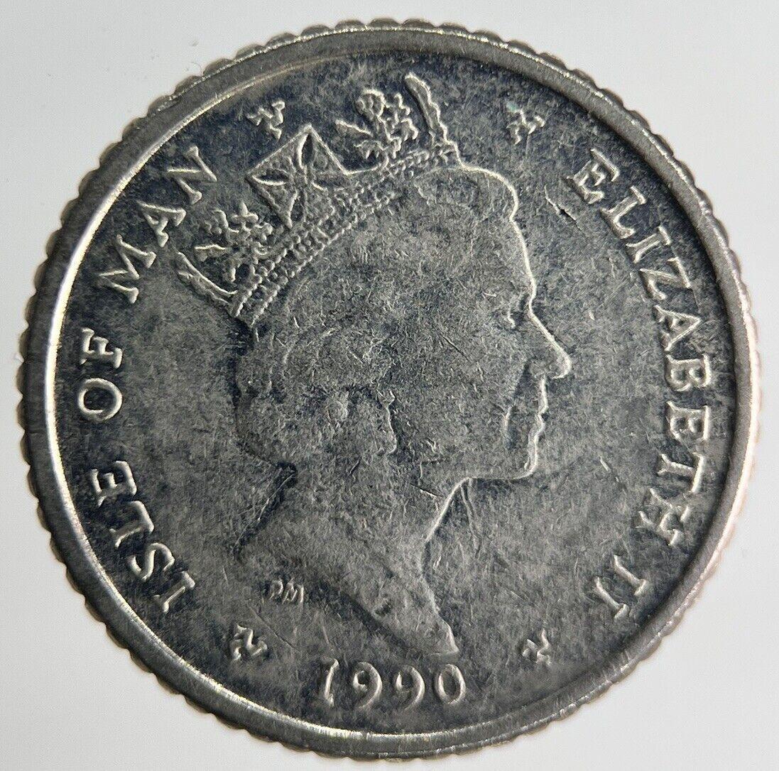 1990 Isle Of Man 5p Five 5 Pence Coin | Fine Collectable Grade