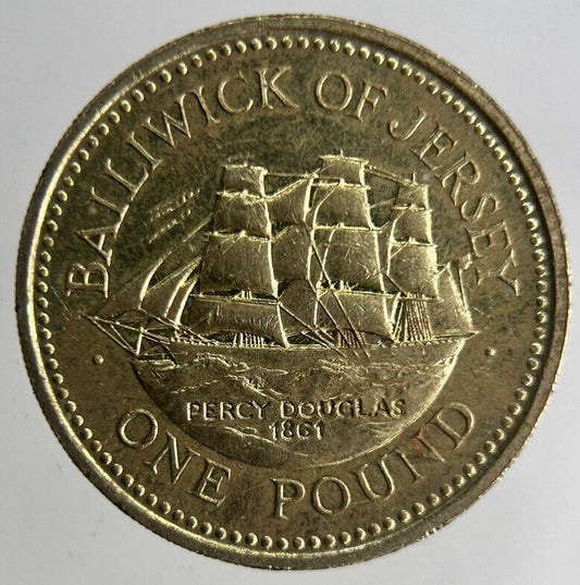 1991 Bailiwick Of Jersey £1 One 1 Pound Coin | Fine Collectable Grade