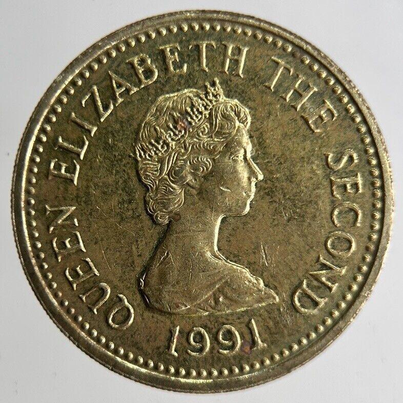 1991 Bailiwick Of Jersey £1 One 1 Pound Coin | Fine Collectable Grade