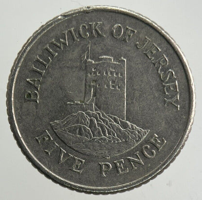 1990 Jersey 5p Five-Pence Coin | Fine Collectable Grade