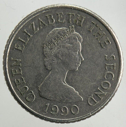 1990 Jersey 5p Five-Pence Coin | Fine Collectable Grade
