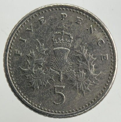 1991 Elizabeth II 2nd 5p Five-Pence Coin | Fine Collectable Grade