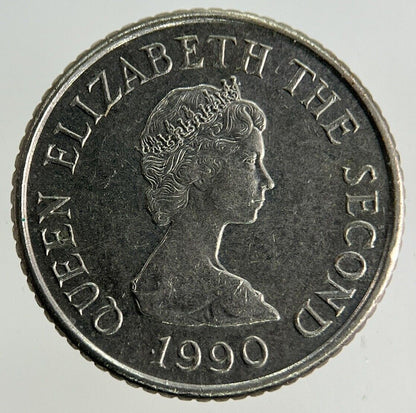 1990 Jersey 5p Five-Pence Coin | Fine Collectable Grade