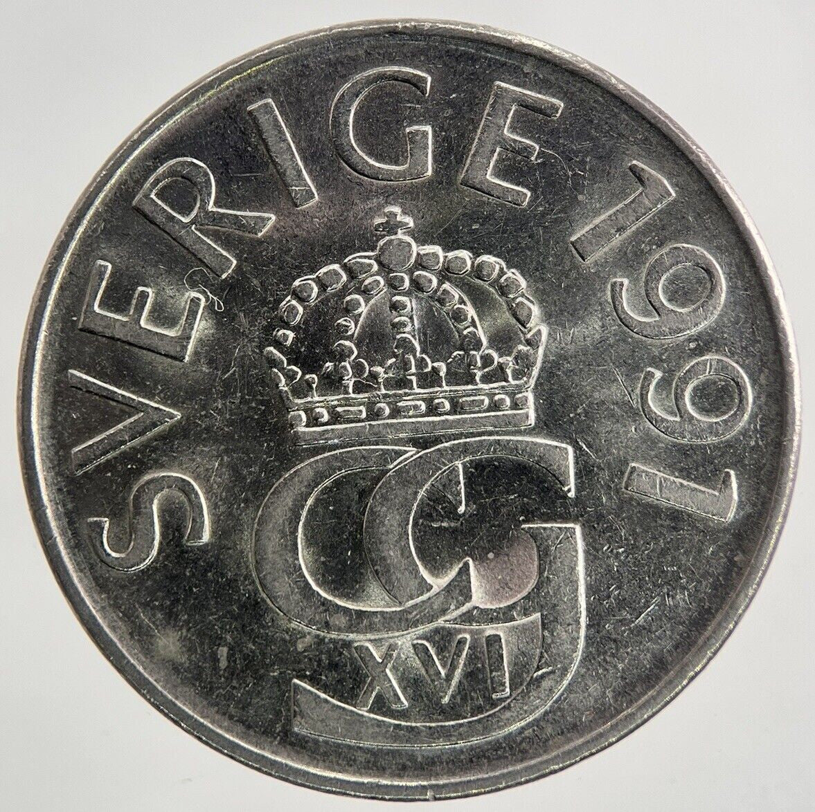 1991 Sweden 5 Kronor Coin | Very High Grade