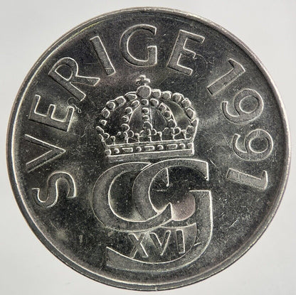 1991 Sweden 5 Kronor Coin | Very High Grade