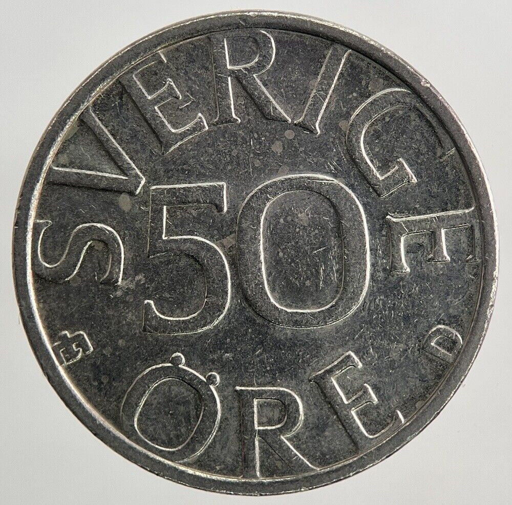1991 Sweden 50 Ore Coin | Very High Grade