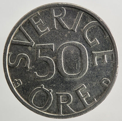 1991 Sweden 50 Ore Coin | Very High Grade