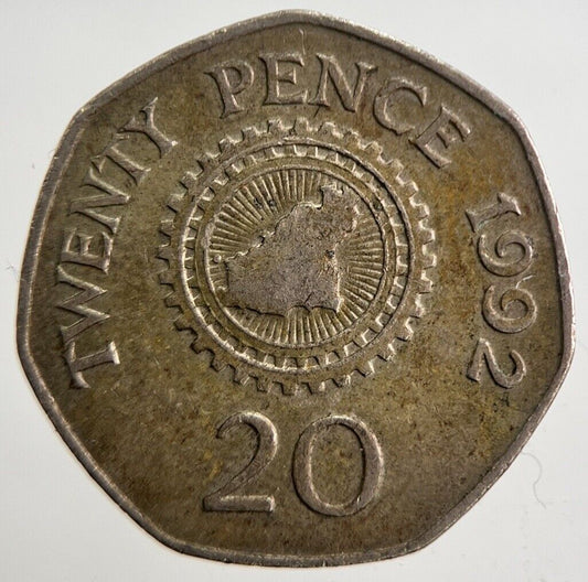 1992 Jersey 20p Twenty Pence Coin | Very High Grade | a4902