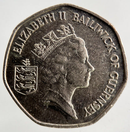 1992 Guernsey 20p Twenty-Pence Coin | Fine Collectable Grade