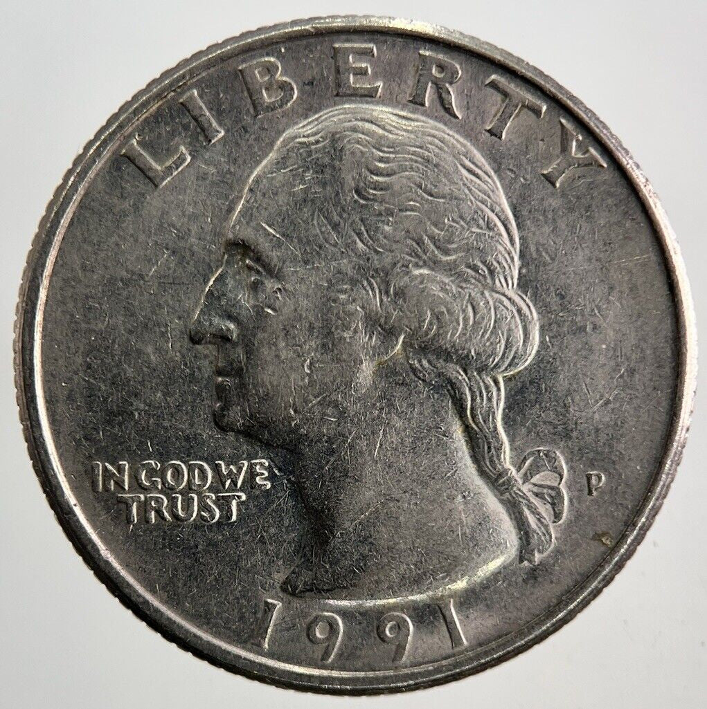 1991 US USA Quarter Dollar Coin | Fine Collectable Grade