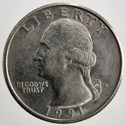 1991 US USA Quarter Dollar Coin | Fine Collectable Grade