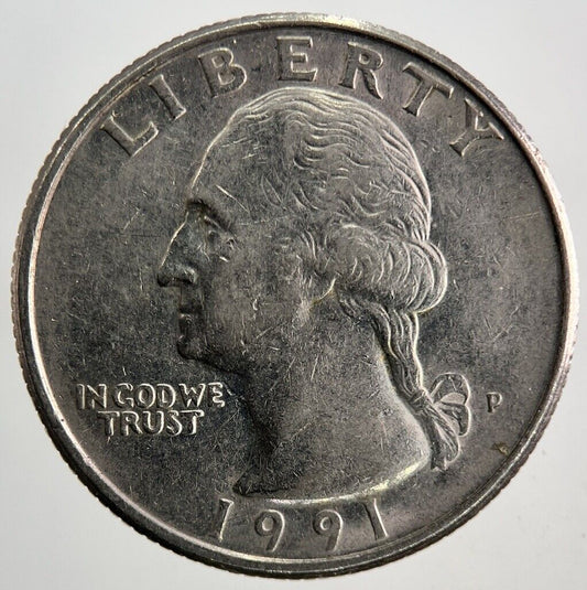 1991 US USA Quarter Dollar Coin | Fine Collectable Grade