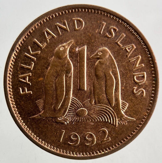 1992 Falkland Islands 1p One Penny Coin | Fine Collectable Grade