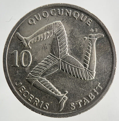 1992 Isle Of Man 10p Ten-Pence Coin | Fine Collectable Grade