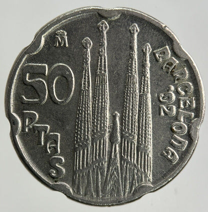 1992 Spain 50 Pesetas Coin | Fine Collectable Grade