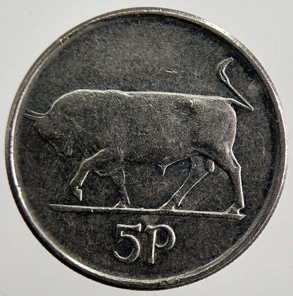 1992 Irish Bull 5p 5 Five-Pence Coin | Very High Grade | a7021