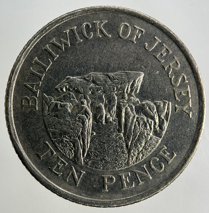1992 Jersey 10p Ten-Pence Coin | Fine Collectable Grade