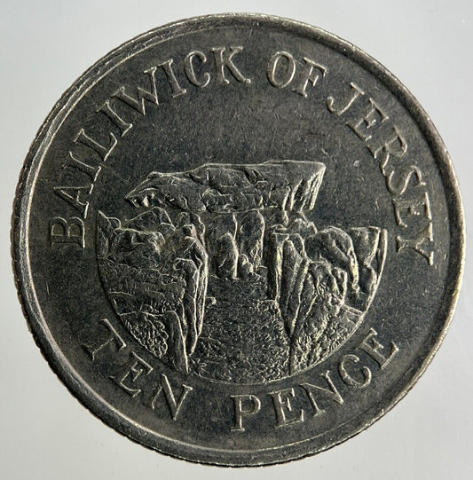 1992 Jersey 10p Ten-Pence Coin | Fine Collectable Grade