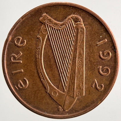1992 Irish 1p 1 One-Pence Coin | Fine Collectable Grade