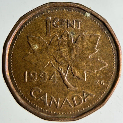1994 Canada 1 One Cent Coin | Fine Collectable Grade